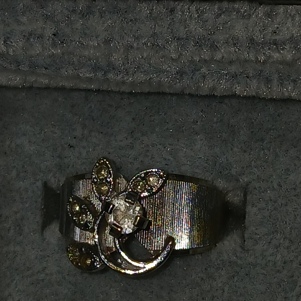 Vintage Elegant Silver Flower Ring
